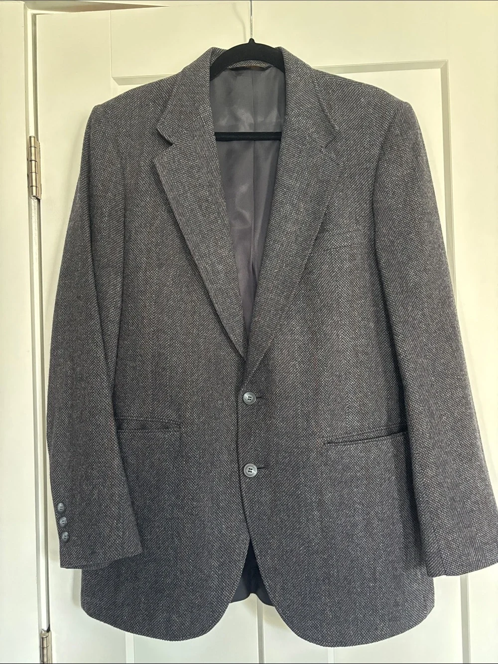 Adams Row by Richman Wool Gray Herringbone Men's Blazer
